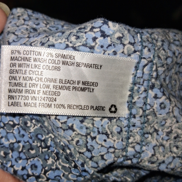 ⚡️Goodfellow & Co. Casual Blue Patterned Button Down Shirt Size Large - Picture 6 of 6